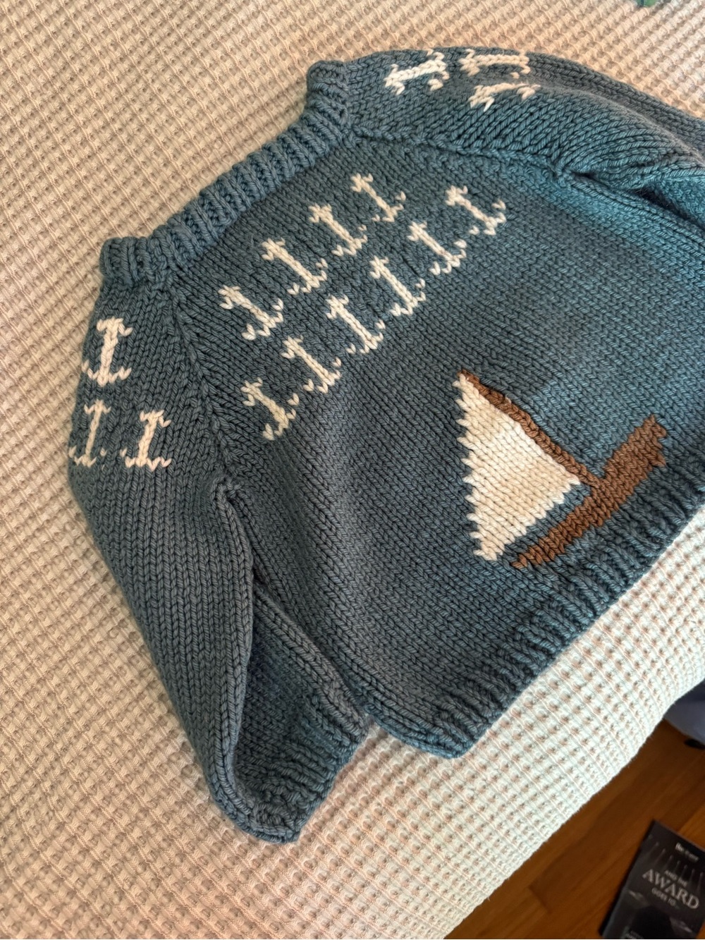 Hand-Knit Sailboat Sweater